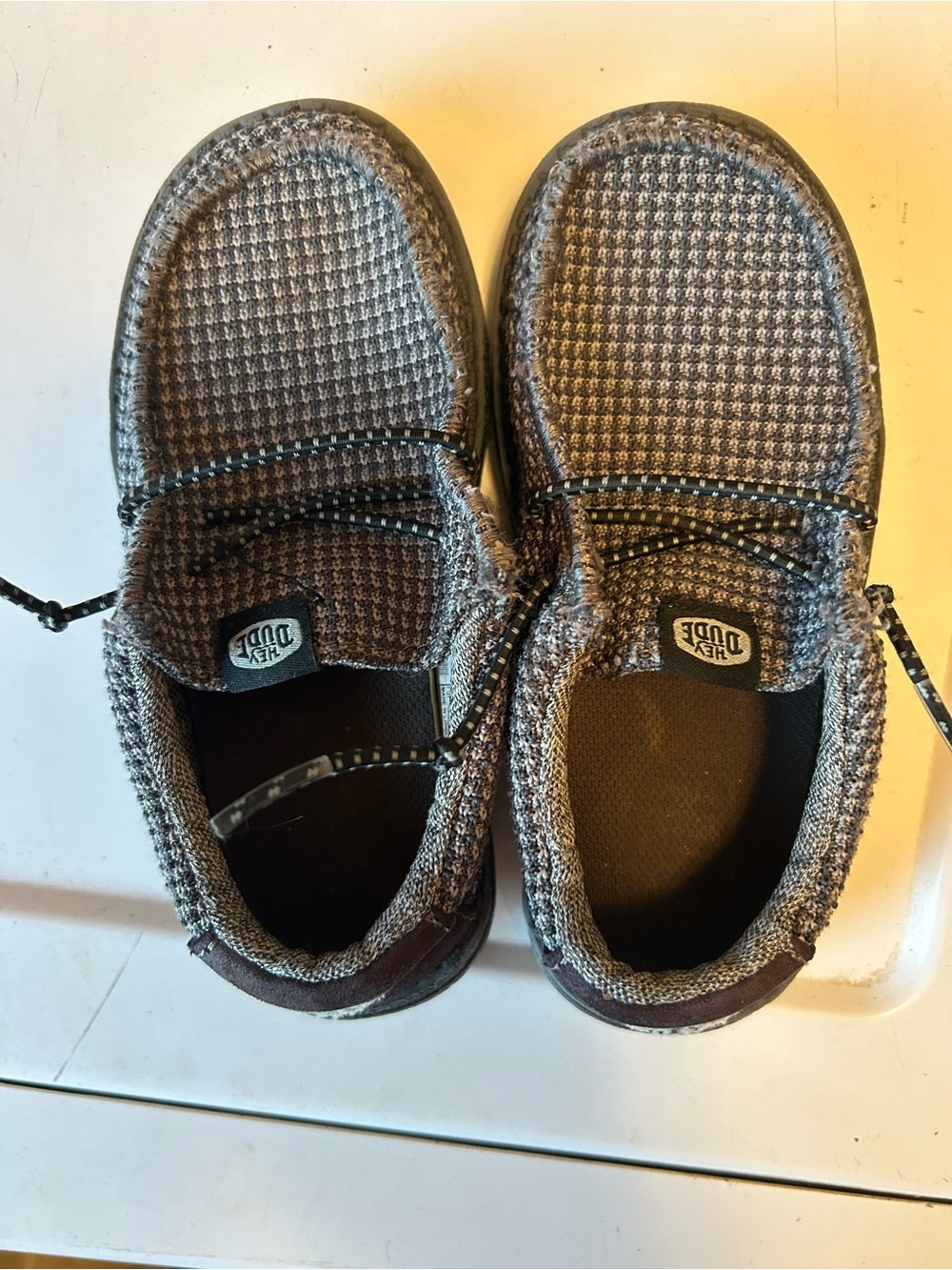 Hey Dude Casual Knit Slip-On Loafers - Charcoal Gray Size 9